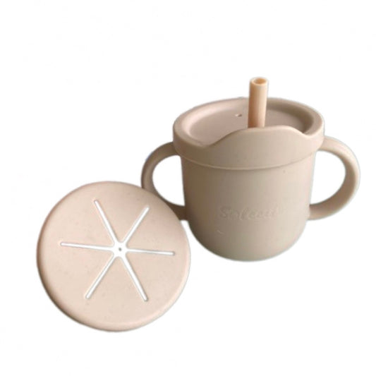 TAZA DE SILICON 4 EN 1 /  CREAM NUDE