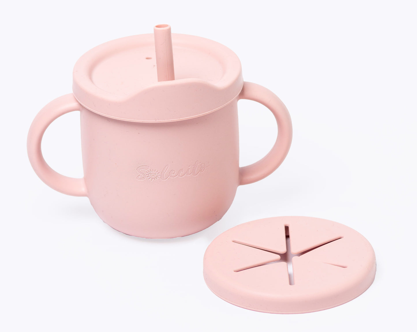 TAZA DE SILICON 4 EN 1 / ROSA PALO