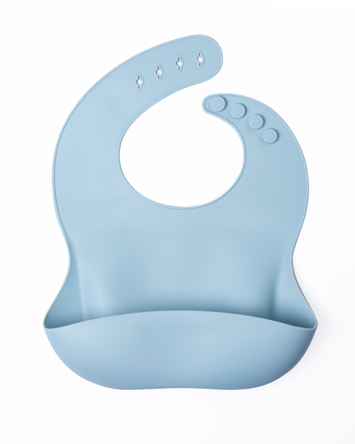 BABERO DE SILICON CON CANASTILLA ANTI DERRAMES / BABY BLUE